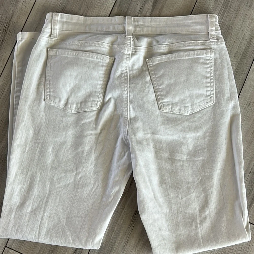 Eileen Fisher size 4 white skinny jeans organic cotton